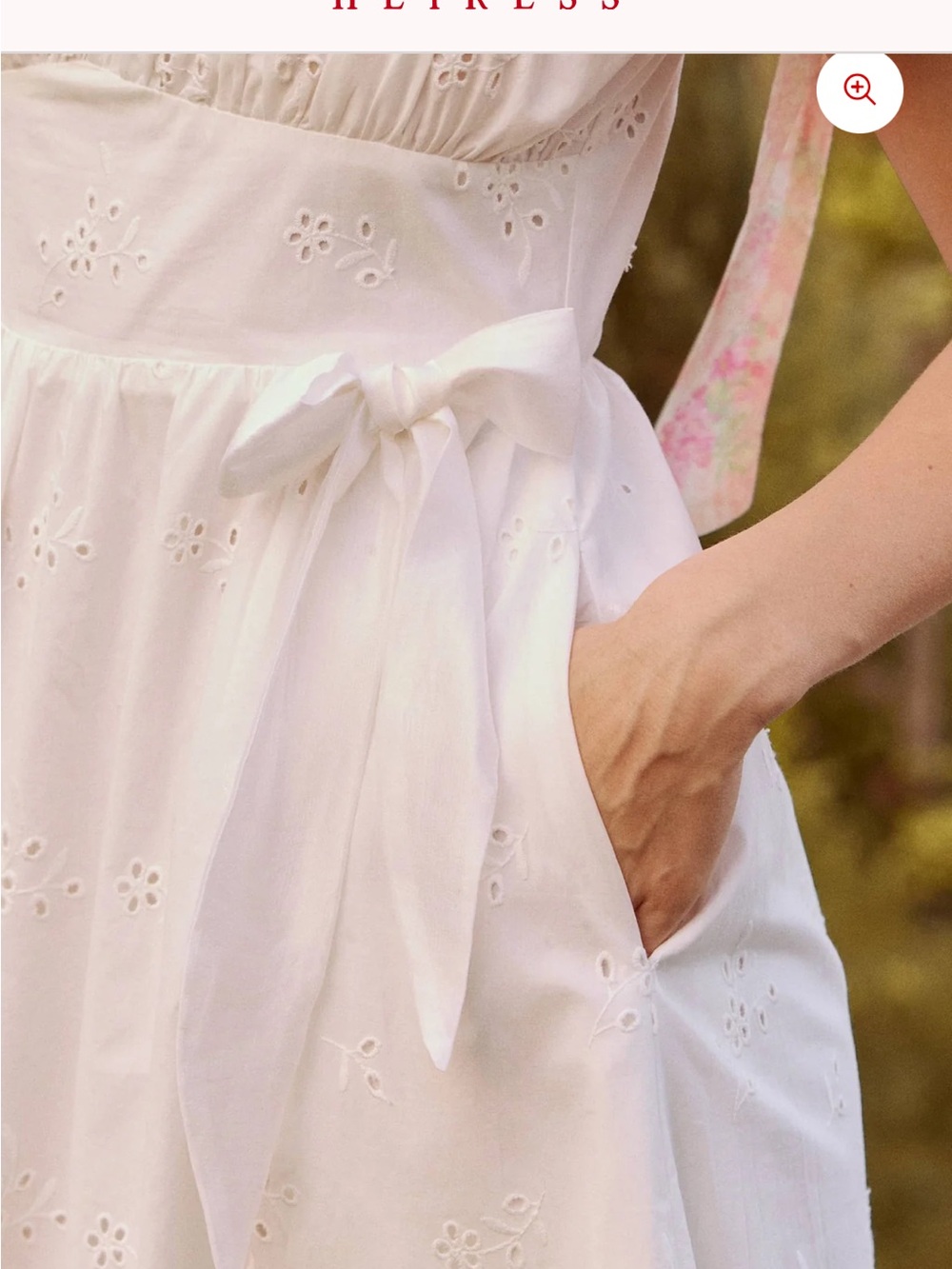 American Heiress Antoinette Embroidered Cotton Midi Dress in White - Picture 3 of 8